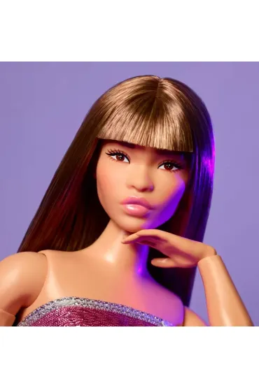 Barbie. Looks 24 Lalka kr�g�a r�owa mini Mattel