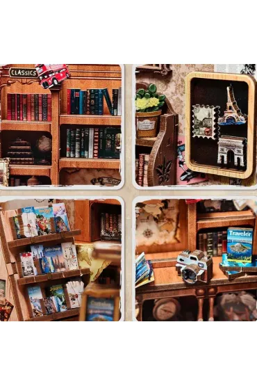 Puzzle Miniaturowy domek mini Book Nook Drzwi do �wiata podr�y Habarri