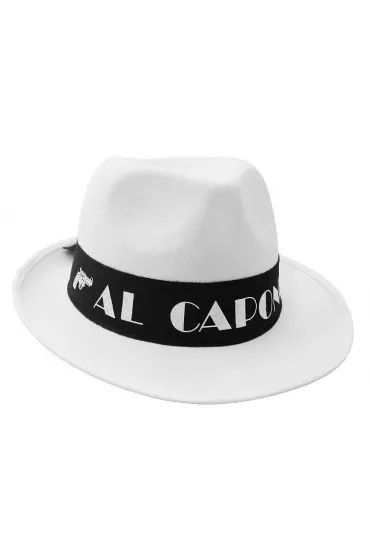 Godan Kapelusz Al Capone bia�y