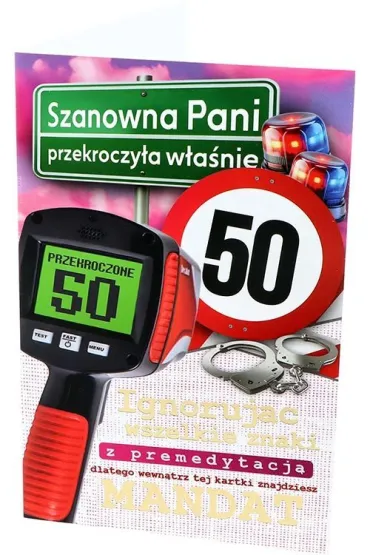 Yeku Karnet Urodziny 50