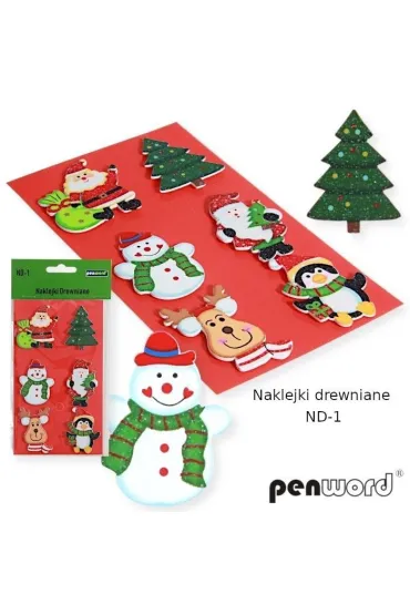 Penword Naklejki drewniane Bo�onarodzeniowe