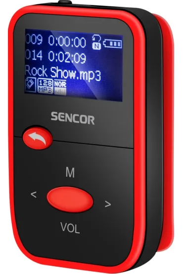 Sencor Odtwarzacz MP3 SFP 4408RD 8GB, Radio FM Wywietlacz LCD 1,1 call
