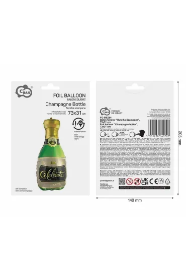 Godan Balon foliowy Butelka Szampana 73x31cm
