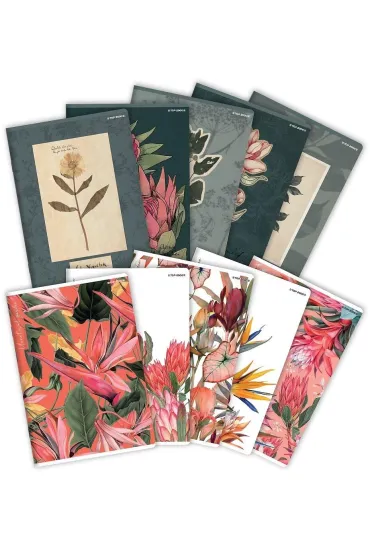Top-2000 Zeszyt A5 60 kartek linia pojedyncza 70g Flowers 10szt/opak