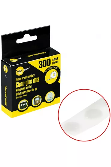 Yellow One Kropki �elowe mocuj�ce w rolce 300 szt.