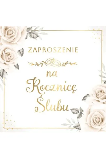 Armin Style ZAPROSZENIE ROCZ SLUB 130X130 Z KOP AS ZP113 10S