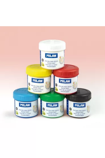 Milan Farby do malowania palcami 6 kolor�w, 40 ml