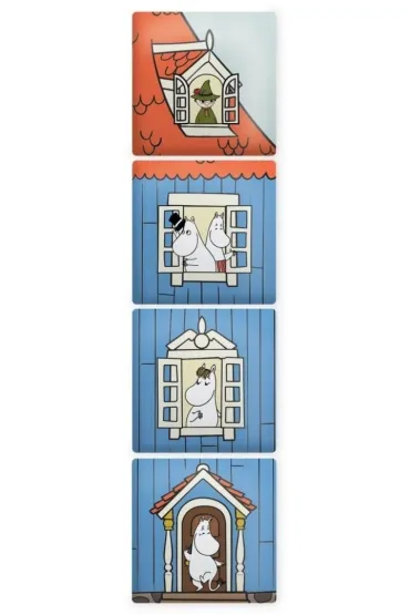 Muminki Podk�adki pod kubek ceramiczne BOX 4 szt
