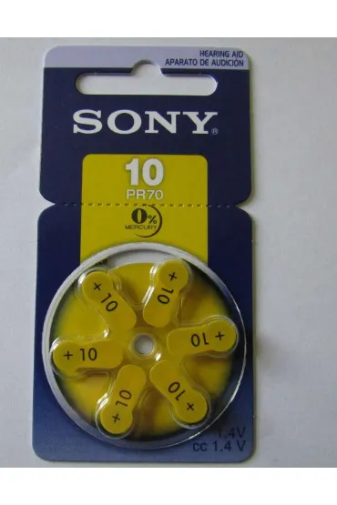 Baterie Sony do aparatu s�uchowego pr10 6szt/bl