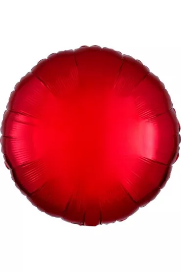 Amscan Balon foliowy metalik czerwony okr�g�y 43cm