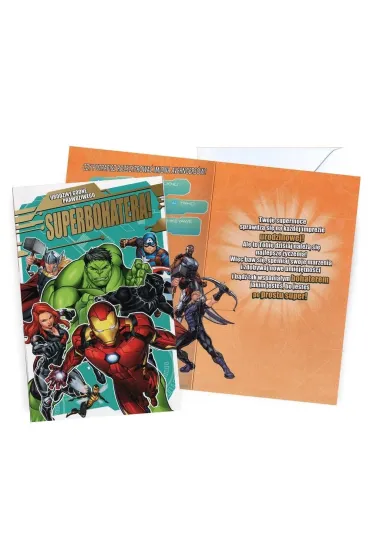 Kukartka Karnet Disney Urodziny, Avengers (11,5x18cm) DHS-002