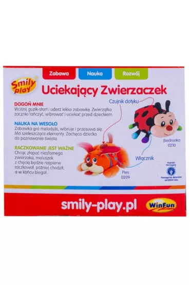 Zabawka materia�owa Uciekaj�ca Biedronka SMILY PLAY 0210