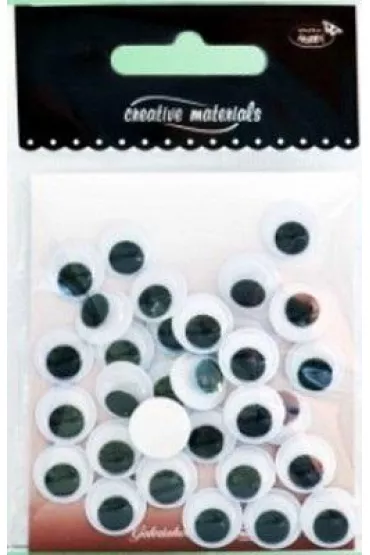 Galeria Hobby Oczy samoprzylepne okr�g�e 12mm 30 szt.