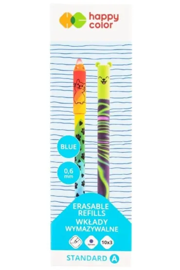 Happy Color Wk�ady wymazywalne niebieskie 0.6mm 3 szt.