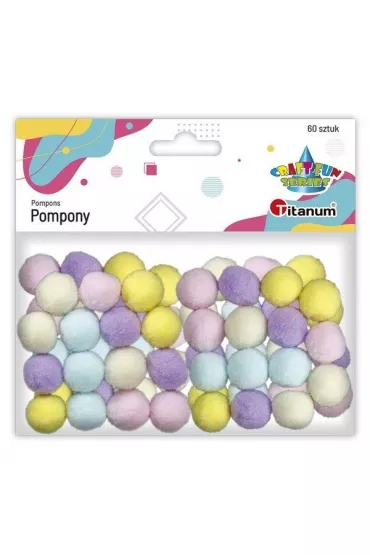 Titanum Pompony poliestrowe mix 16mm