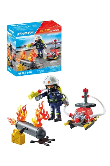 Playmobil Action Heroes Stra�ak z pomp� wodn� 71826
