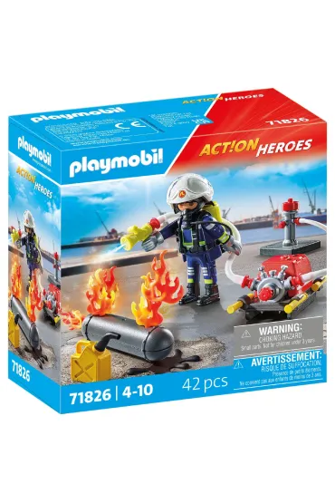 Playmobil Action Heroes Stra�ak z pomp� wodn� 71826