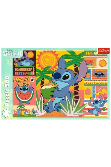 Puzzle 500 el. Wakacje ze Stitchem Trefl