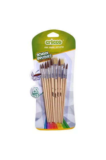 Cricco P�dzelki szkolne drewniane 10 szt.