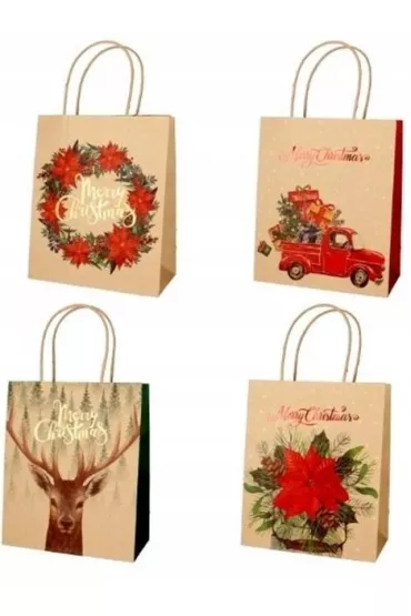 incood. Torba bo�onarodzeniowa 21x25cm Kraft Auto jele�