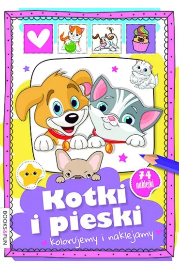 Kotki i pieski. Kolorujemy i naklejamy