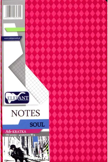 Elefant Notes A6 Soul kratka 96 kartek