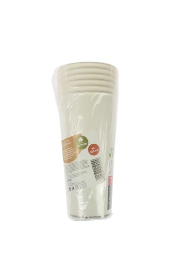 Arpex Kubki papierowe bia�e 500ml 6 szt.