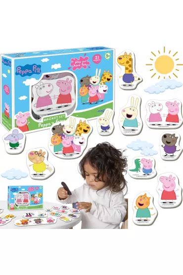 Maksik Magnesy �winaka Peppa i przyjaciele 21 szt.
