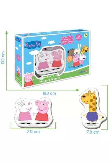 Maksik Magnesy �winaka Peppa i przyjaciele 21 szt.