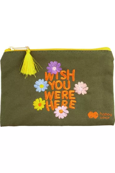 Kosmetyczka z haftem Bloom boho HAPPY COLOR