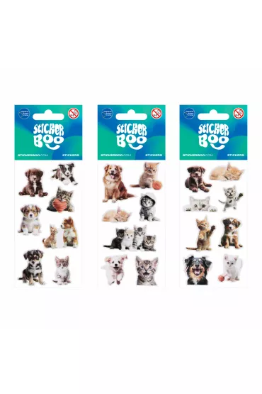 Starpak Naklejki 6x13 cm Zwierz�ta Domowe STICKER BOO 550331