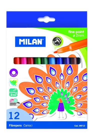 Milan Flamastry z cienk� ko�cowk� 12 szt.