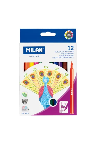 Milan Flamastry z cienk� ko�cowk� 12 szt.