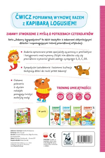 Nie sepleni�. Kapitan Nauka. Zabawy logopedyczne. Kapibara Logu� - Ewelina Protasewicz