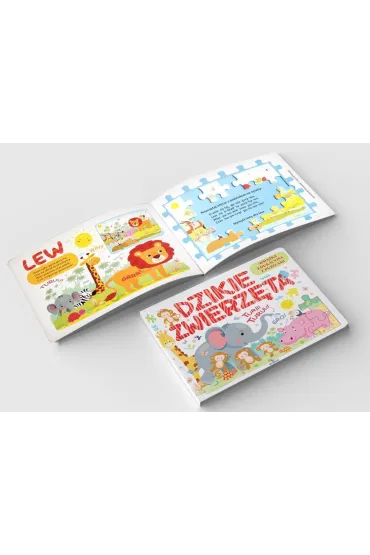 Ksi��ka edukacyjna z puzzlami. Dzikie zwierz�ta
