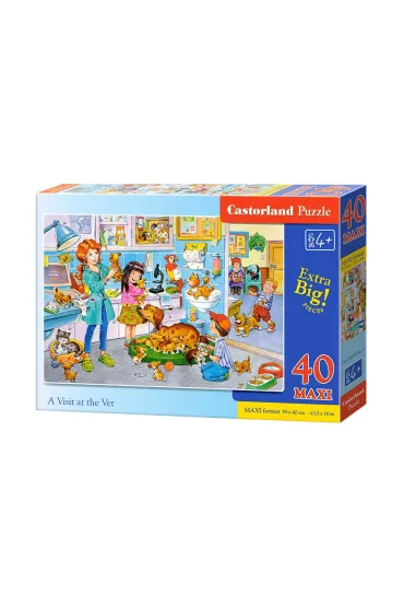 Puzzle maxi 40 el. Wizyta u weterynarza Castorland
