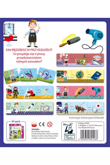 Puzzle 21 el. Uk�adam i poznaj� Zawody Edgard - Katarzyna Urbaniak