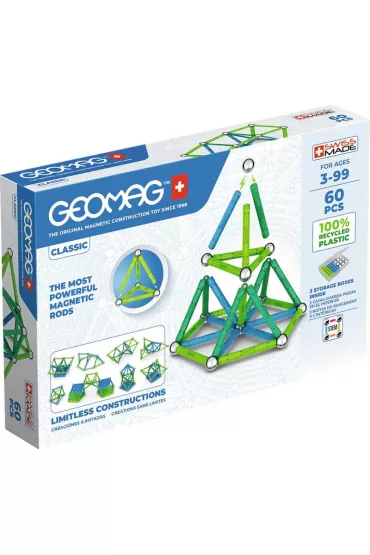 Klocki magnetyczne Geomag Eco Color 60 elem.