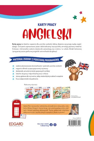 Angielski. Karty pracy. Zer�wka - Sabina Pi�at
