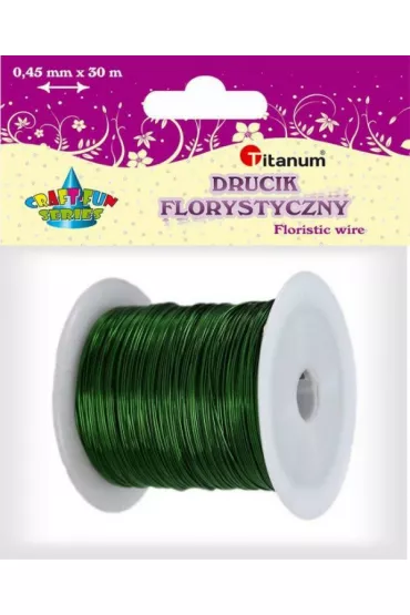 Titanum Drucik florystyczny zielony 0,45mmx30 m