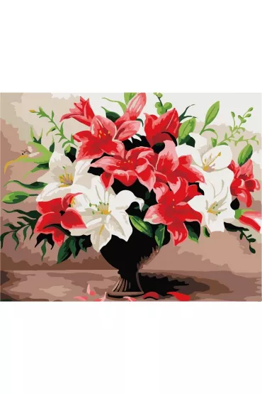 ArtiFly Malowanie po numerach - Liliowy bukiet 40x50cm