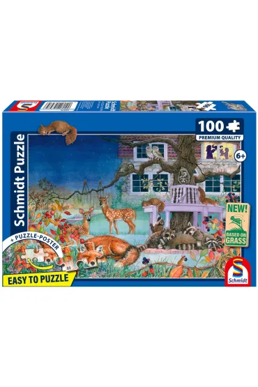 Puzzle PQ 100 el. Zwierz�ta noc� Schmidt