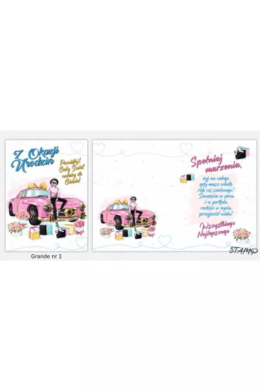 Stamp Karnet Grande + koperta wz�r nr 01 Urodziny