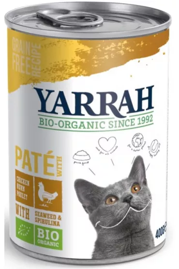 Yarrah Pasztet dla doros�ego kota z kurczaka ze spirulin� i algami 400 g Bio