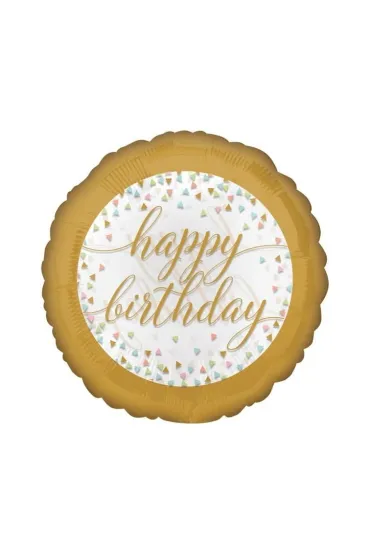 Amscan Balon foliowy Happy Birthday Pastel Confetti