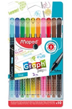 Maped Cienkopis Graph Peps Deco 10 kolorw