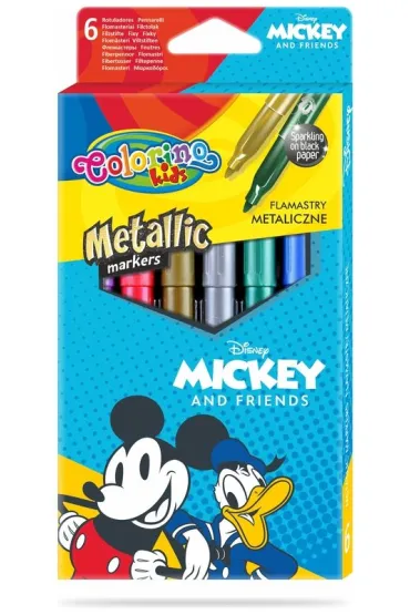 Patio Flamastry metaliczne Colorino Kids Mickey 6 szt.