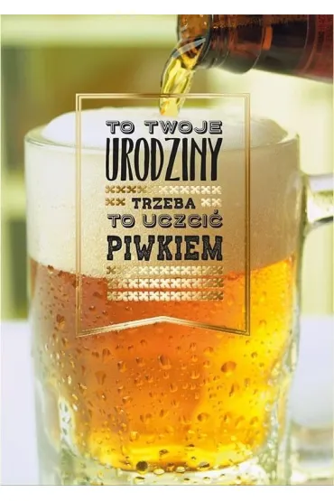 Kukartka Karnet PR-363 Urodziny Piwo
