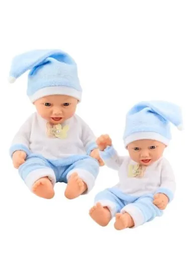 Lalka bobas w niebieskiej po�amce LeanToys