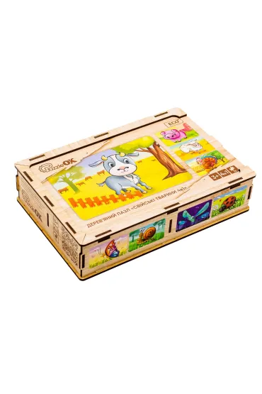 Puzzle drewniane 4w1 zwierz�ta domowe PuzzleOK